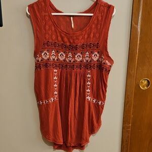 Free People Viscose abd Rayon Sleeveless Blouse